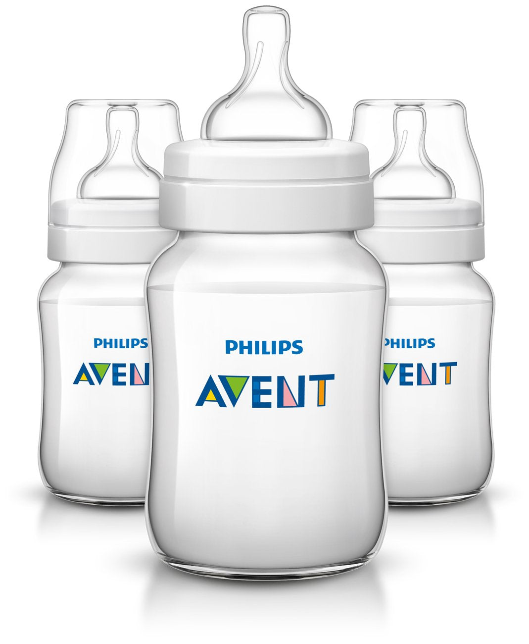 AVENT Philips Anti-colic Baby Bottles Clear, 9oz 3 Piece
