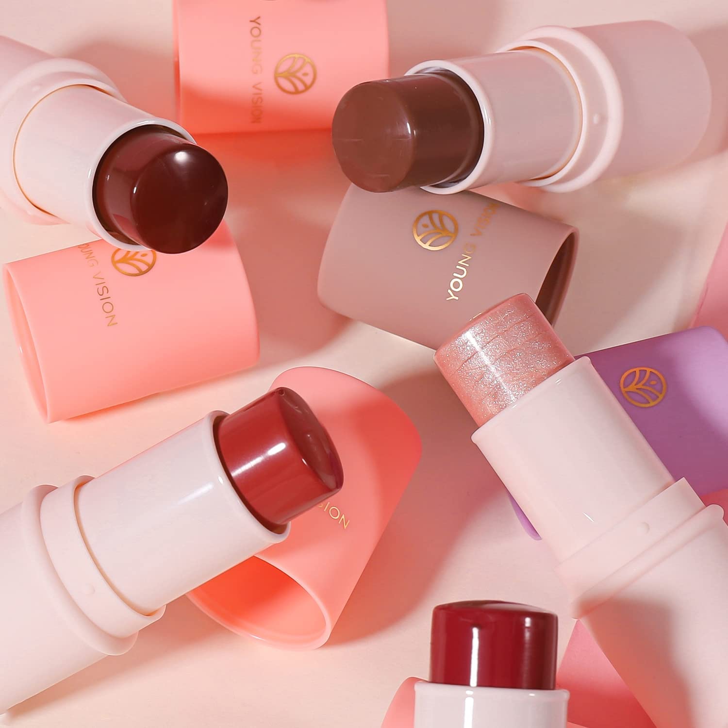 NALACAL Cream Contour Sticks Collection, 6 Colors Face Blush, Bronzer and Highlighter Makeup Set, Putty Blush Palette, Blendable, Lightweight, Gift for Women or Girls