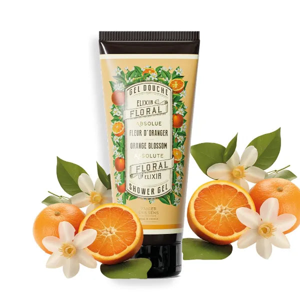 Panier des Sens - Orange Blossom Moisturizing Body Wash for Women & Men - Gentle Shower Gel 95% Natural Ingredients for Normal, Sensitive Skin - Body Care Made in France, SLS Free