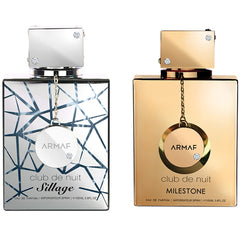 Armaf Club De Nuit Intense - Men & Women - Set of 2 - Eau De Parfum Gift Set, CDN Sillage 105ML EDP Silver & CDN Milestone 105ML EDP Gold - perfume for man - perfume for women - giftsets - fragrance