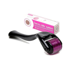 Showay Derma SanBiz 0.5mm Derma Roller 540 Needles Hair Growth Roller,Titanium Micro Wrinkle Anti Aging Acne Scar Stretch Mark Treatment Micro Needling Face Care Massage Tool with Transparent Box