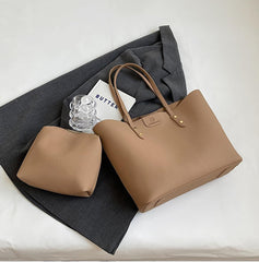 Women Tote Bags Soft Faux Leather Tote Purses and Handbags Ladies Tote Shoulder Bag, Big Capacity Handbag Lightweight - Brown