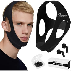 ZNVYXHOM Anti Snore Chin Strap for Sleeping – Adjustable Jaw Support Head Strap for Mouth Closure, Snoring Relief & CPAP Use for Men & Women