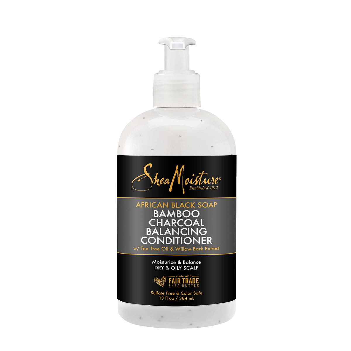 SHEA MOISTURE African Black Soap Bamboo Charcoal Balancing Conditioner, 13 Fluid Ounce