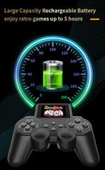 NALACAL 8-bit 520 in 1 Classic Retro Games Handheld Gamepad Game Console - 2.5 inch Screen Rechargeable AV TV Out 2 Player Gamepad (Black)