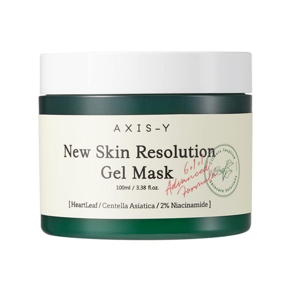 AXIS-Y New Skin Resolution Gel Mask 100ml / 3.38 fl. oz | Skincare Face Mask | Heartleaf | Niacinamide | Skin Soothing | Korean Skincare