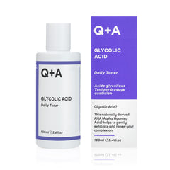 Q+A Glycolic Acid Daily Toner | 100ml | Hydrating & Brightening Toner with Glycolic Acid, Hyaluronic Acid, and Betaine