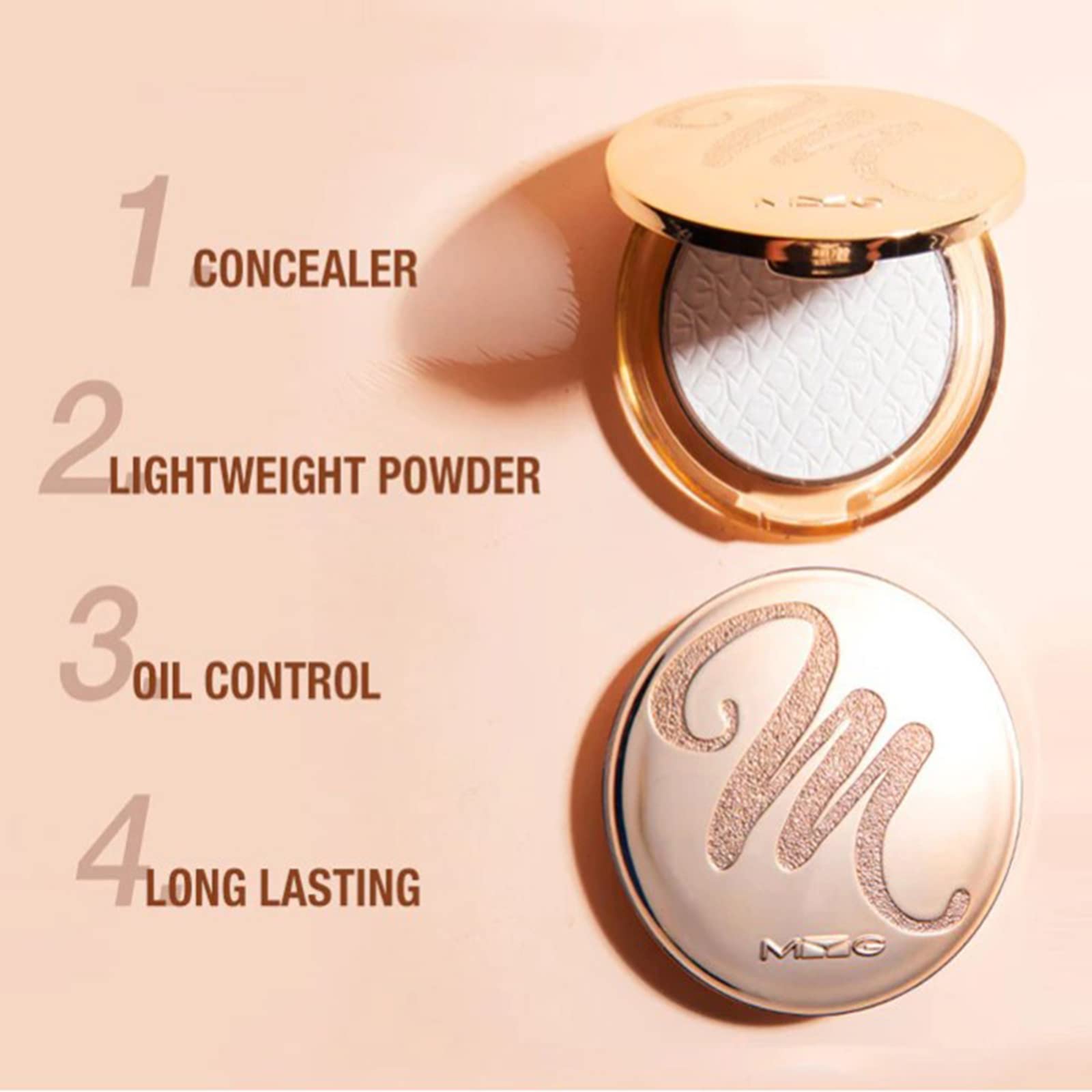 Golden Diamond Face Powder, Golden Face Powder, Diamond Face Powder - Makeup Powder, Setting Powder Makeup, Pressed Powder, Loose Powder Makeup, Face Powder Compact (Pearlescent)