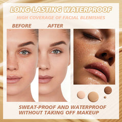 Matte Liquid Concealer Foundation New Formula Full Coverage Foundation Natural Moisturising Makeup Base Cream Smooth Long-Lasting Waterproof Oil Free Concealer Foundation 30 g (103 Warm Peach)