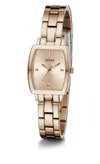 GUESS Women's 25mm Watch - Gold Tone Bracelet Champagne Dial Gold Tone Case