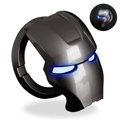 Showay Ring Cover Iron Man Car Interior Parts, Auto Engine Ignition Start Stop Button Replacement-Start Stop Trim Protector Key Ring Circle