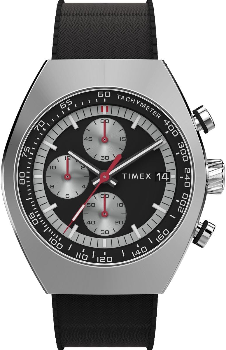 Timex Men's Chronograph Quartz Watch with Rubber Strap TW2W64500