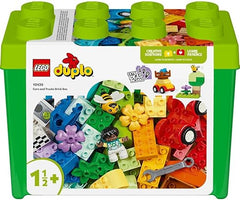 LEGO DUPLO Classic Cars and Trucks Brick Box Toddler Learning Toys, Features a Race Car and Truck Toy for 18 Month old boys & Girls, Creative Vehicle Set to Develop Fine Motor Skills 10439