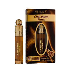 Chocolate Musk Alcohol Free Attar Roll On for Men & Women - Pack of 2 (6ml Each) | Exquisite & Long Lasting Fragrance