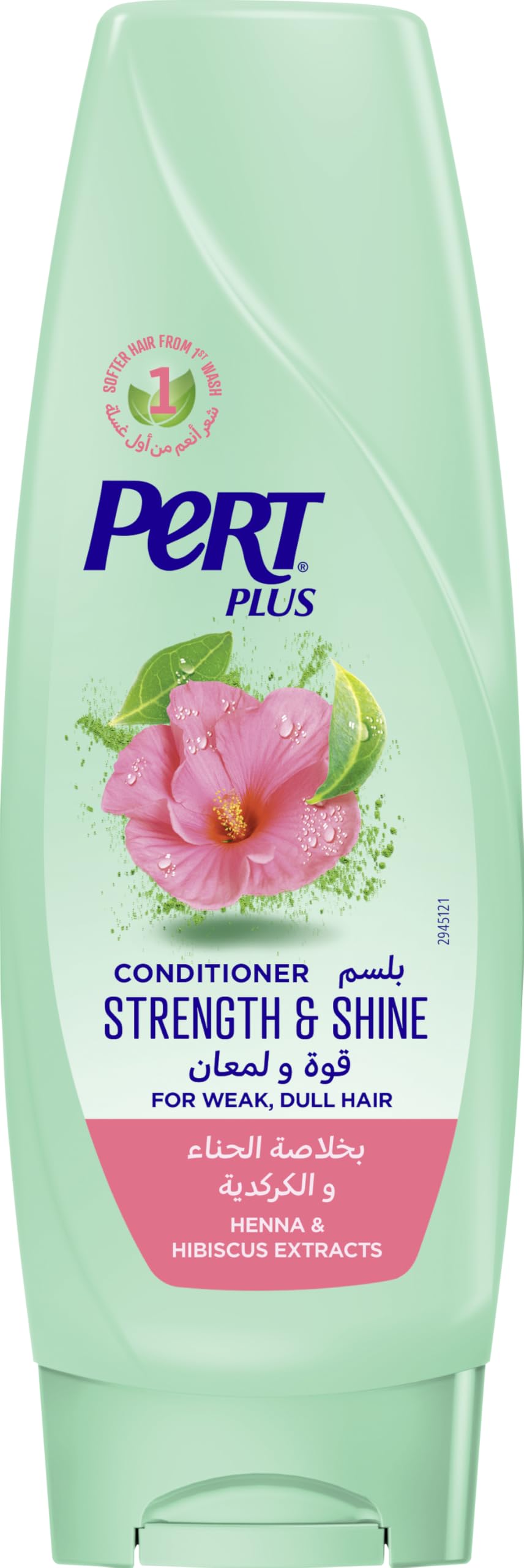 Pert Plus Strength & Shine Conditioner for Weak and Dull Hair with Henna and Hibiscus Extract, 360 ml