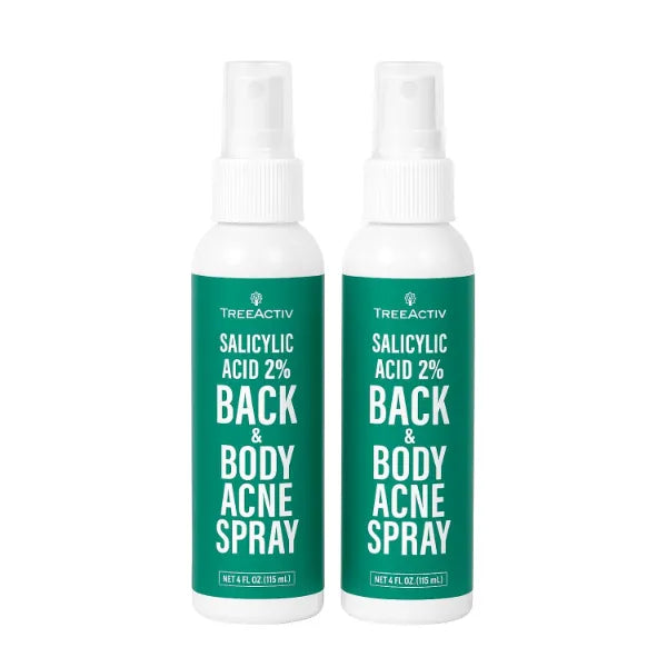 TreeActiv Daily Body Spray with Salicylic Acid Easy Fine Mist for Back, Chest & Shoulders, 4 fl oz