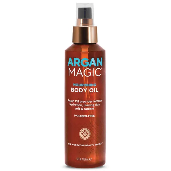 Argan Magic Nourishing Body Oil with Argan & Almond Oil Intense Hydration, Softens & Radiates Paraben Free
