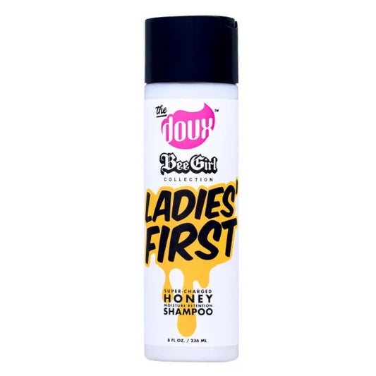 The Doux Curly Hair Shampoo with Honey, Aloe & Vitamins – Ultra-Moisturizing Cleanser for Natural Hair, Frizz Control & Scalp Care – LADIES FIRST Shampoo for Curly Hair & Coils, 6 Fl oz