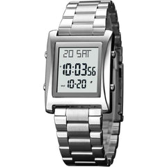 RNONDRY Mens Watches Digital Watch for Men Womens, Stainless Steel Rectangle Watches for Men, Men's Wristwatch Waterproof