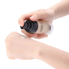 Dioche 3 Colors Matte Face Liquid Foundation, Smooth Makeup Base, Wear Concealer Sun Block Cream, Light Full Coverage Foundation(#2)