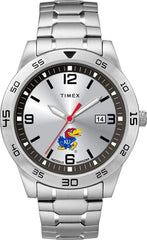Timex Tribute Men's Citation 42mm Quartz Watch with Stainless Steel Strap - Kansas Jayhawks