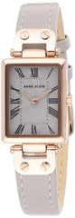 Anne Klein AK3752RGTP Japanese Quartz Dress Watch with Leather Strap for Women, Taupe/Rose Gold