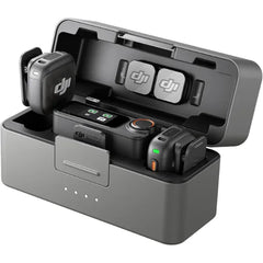 DJI Mic 3 (2 TX + 1 RX + Charging Case), Wireless Microphone | Mini Mic for iPhone/Camera/Android, Ultralight, Adaptive Gain Control, Dual Band Anti-Interference, 28h Use, Vlog