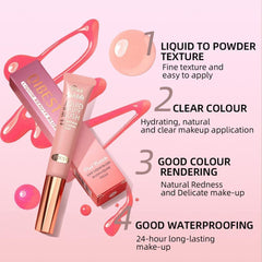 KANZA - Liquid Beauty Blush | Liquid Face Cheek Blusher Concealer Pen | Face Contouring Makeup Pen | Matte Finish Liquid Contour Stick with Soft Cushion Applicator | 15g (Color #2)