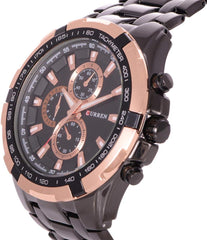 CURREN 8023 Men's Stainless Steel Analog Quartz Watch-Black
