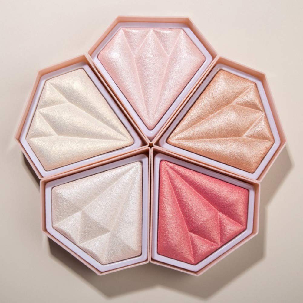 NLLNT Shimmer Powder Highlight Illuminator Facial Highlighter Palette Brightening Makeup High Gloss Face Contour