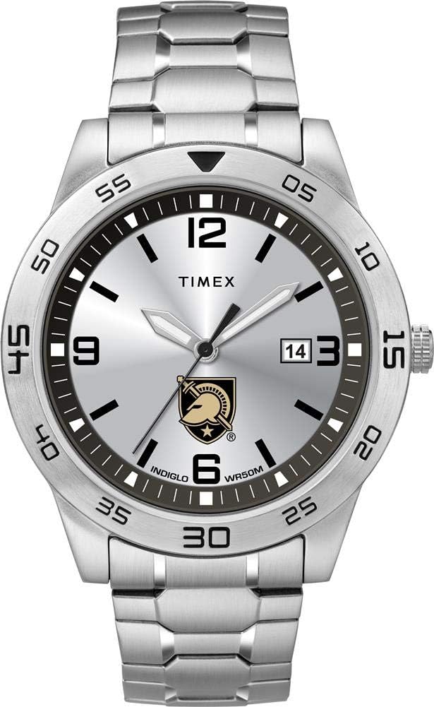 Timex Tribute Men's Citation 42mm Quartz Watch with Stainless Steel Strap - Army Black Knights