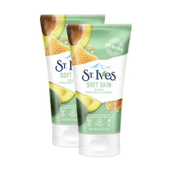 St. Ives Soft Skin Avocado & Honey Face Scrub with 100% Natural Exfoliants & Extracts| Medium Exfoliation for Glowing Skin| Gentle Scrub for Men & Women |Pack of 2x 170gm