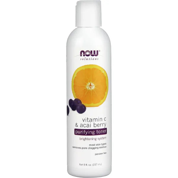 NOW Foods Vitamin C & Acai Berry Purifying Toner, 8 oz