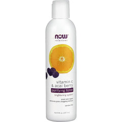 NOW Foods Vitamin C & Acai Berry Purifying Toner, 8 oz