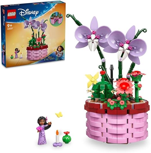 LEGO | Disney Princess Encanto Isabela’s Flowerpot, Buildable Orchid Flower Toy for 9 Plus Year Old Kids, Girls & Boys, with Film Character Mini-Doll Figure, and Cactus, Fun Birthday Gift 43237