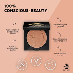 Cutifem Egypt Earth Compact Powder No. 1 Bronze Terracotta Pearl - Nourishing Vegan Makeup Face Powder - 11 g