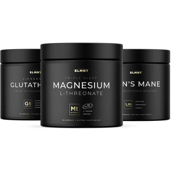 TERRA ELMNT Liposomal Glutathione, Lion's Mane + Ashwagandha, and Magnesium L-Threonate