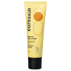 Cure Skin Mineral Day Cream Matte Finish Sunscreen SPF 30 PA+++ | Broad Spectrum (UVA, B, IR) Protection | Zinc Oxide with Prebiotics, 50g (Pack of 1)