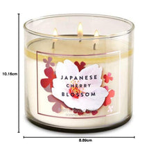 Bath & Body Works and Japanese Cherry Blossom 3-Wick Candle 14.5 Ounce