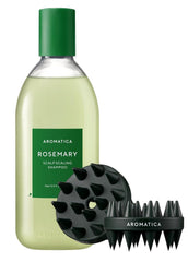 AROMATICA Rosemary Shampoo + Dual Scalp Care Shampoo Brush