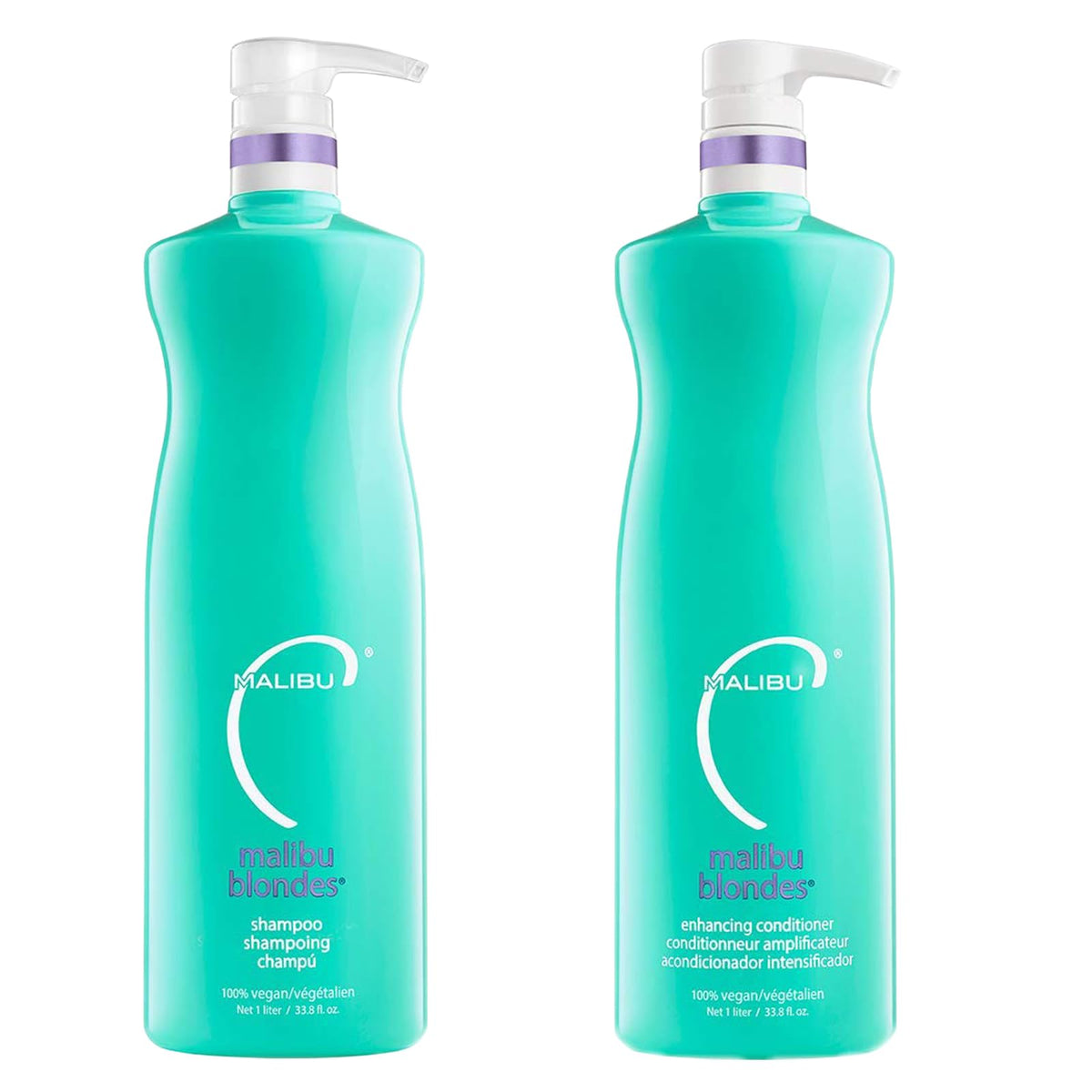 Malibu C Blondes Shampoo & Enhancing Conditioner (1 Liter Each)