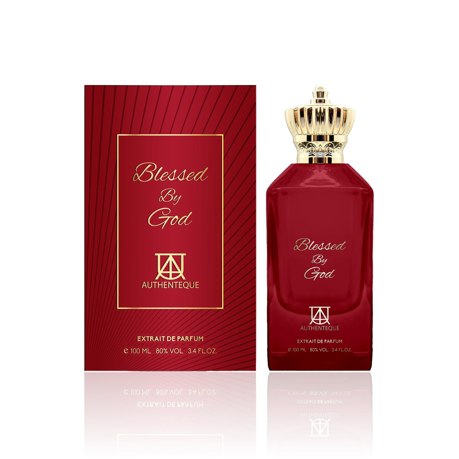 AUTHENTEQUE - Blessed by God Perfumes for Women & Men - Inspired by MFK’S baccarat Rouge 540 - Unisex Perfume - 3.4 Fl Oz - Long lasting Fragrance - Amberwood, Ambergris, Saffron, Jasmine - 100ml