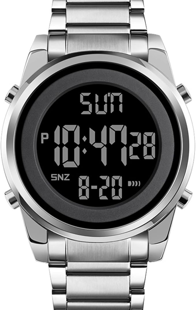 SKMEI Men's  Women Unisex Digital Watch Fashion Sports Stainless Steel Waterproof