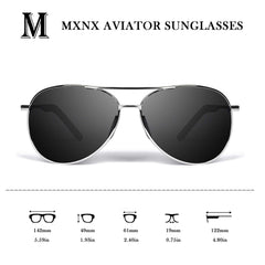 Aviator Sunglasses for Men Polarized Women-mxnx UV Protection Lightweight Driving Fishing Sports Mens Sunglasses MX208