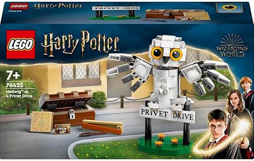 LEGO Harry Potter Hedwig at 4 Privet Drive, Buildable Toy for 7 Plus Year Old Kids, Girls & Boys, with an Owl Figure, Independent Play Set, Small Wizarding World Gift Idea 76425