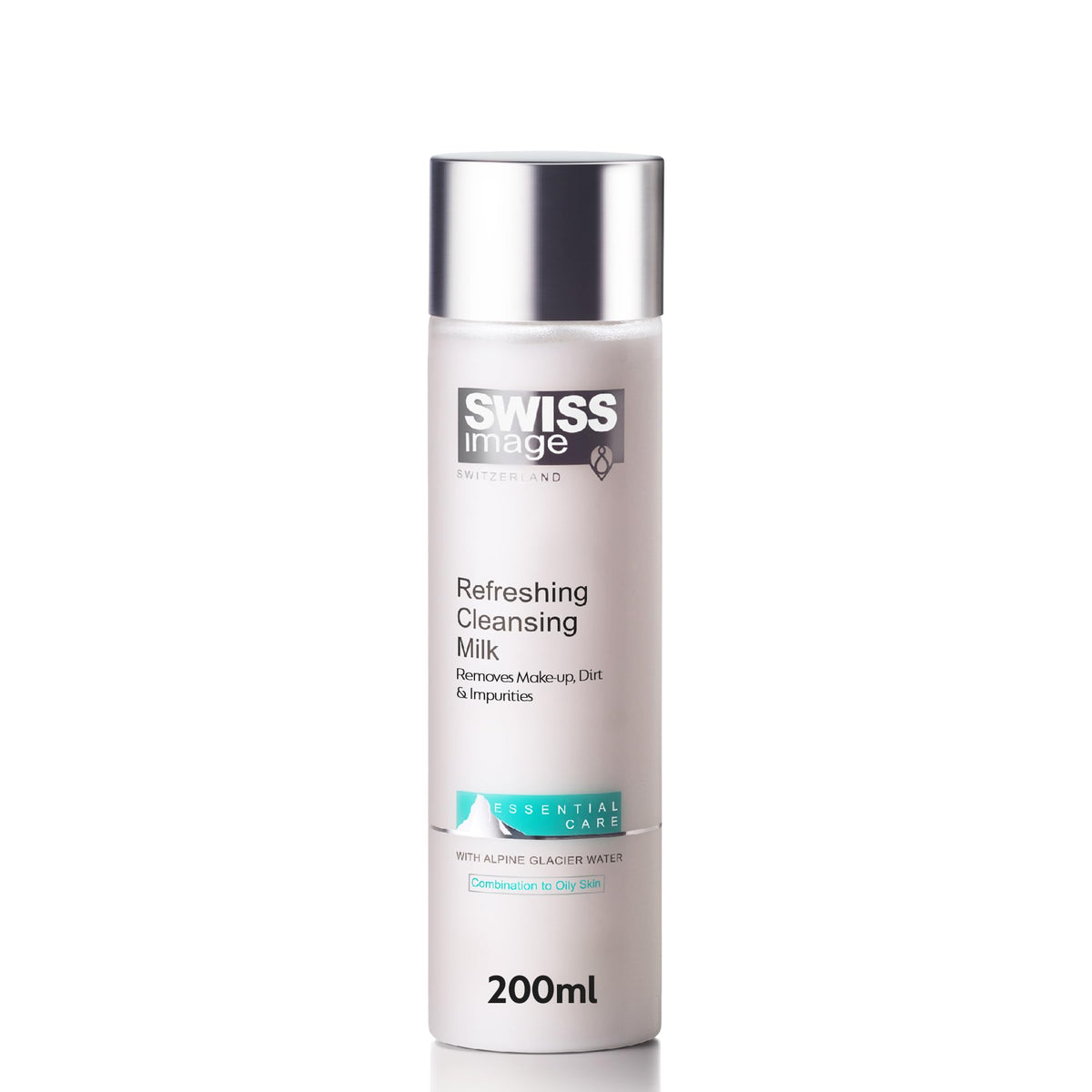 Swiss Image Refreshing Cleansing Milk 200 ml | Non-Greasy, Gentle Facial Cleanser & Makeup Remover | Cleanses, Brightens, Balances Oil & Removes Impurities | Combination to Oily Skin | Swiss Made
