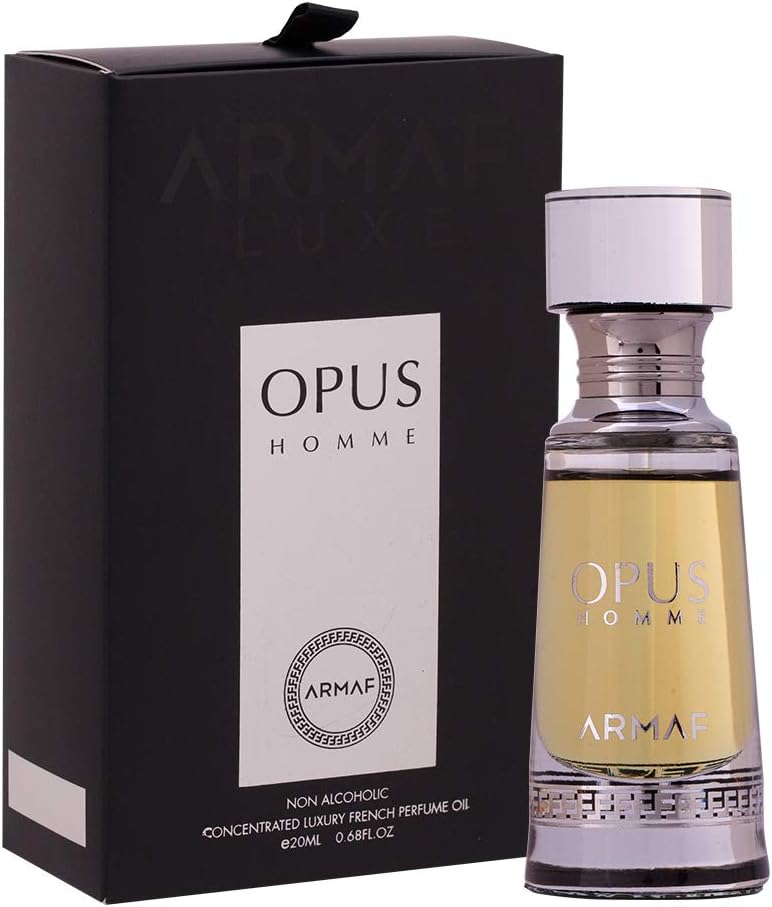 Armaf Non-Alcoholic Concentrated Perfume Oil - 20ML SUPER PACK OF 8 - For Men - Club De Nuit Intense - Beau Acute - Voyage Bleu - Hunter Intense - Tag Him Homme - Shades Wood - Blue Homme - Opus Homme