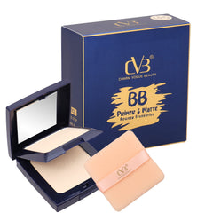 CVB C94 BB Primer & Matte Powder Foundation Lightweight Pressed Makeup Base with Long Lasting Finishing Coverage (01, White Ivory)