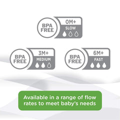 Playtex Baby Naturalatch Bottle Nipple - Slow Flow 2 Pack