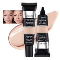 Azonee under Eye Concealer Full Coverage, Perfect Under Eye Concealer, Waterproof Concealer for Dark Circles, Puffiness, Cream Foundation Eye Brightener, Anti Aging, Natural Matte Finish, Redness- 2 Pcs